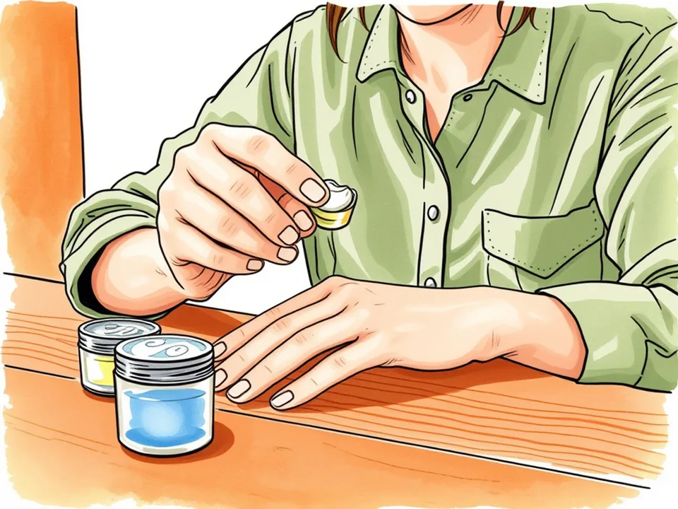 Step 3 of 12: Patch test anything new for three nights. A person patch testing a cream on the inside of their forearm