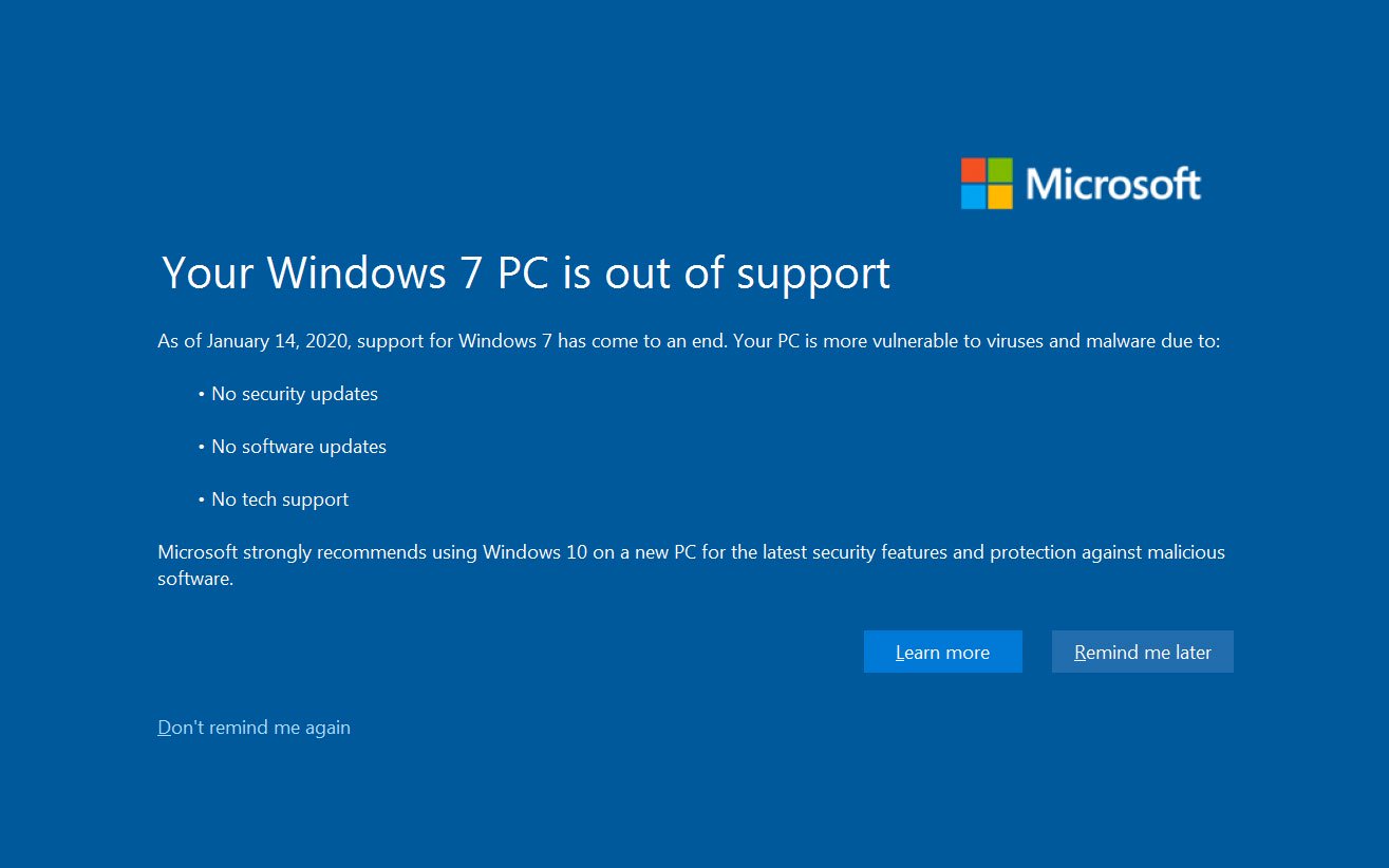 How to disable “Your Windows 7 PC is out of support” notification? post thumbnail image