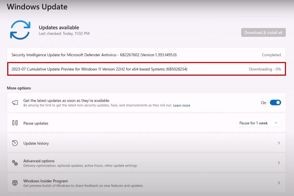 Fix: Windows 11 KB5028254 Preview Update Not Installing post thumbnail image